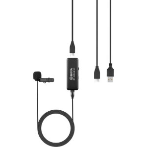 Цифровой петличный микрофон с мониторингом и кабелями USB-Type-C и USB-Type A BOYA BY-DM10 UC